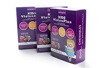 Kid Vision Plus chewable Tablets Made of Premium Ingredients Including Multivitamins, Biotin and Patented Lutein & Zeaxanthin Chewable Tablets (30 Tablets)