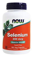 NOW Foods Selenium 200 mcg VCaps, 180 ct (180)