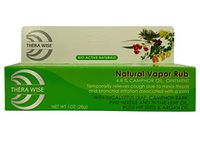 Thera Wise Natural Vapor Rub - Non-Toxic & Safe for Children Petroleum-Free Natural vaporizing rub for The Whole Family. Acts Fast on coughs, colds, Allergies & Congestion. 1oz Tube
