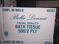Bella Donna-Bathroom Tissue (Pack of 96) 100 % Recycle: 2-Ply Sheets, 500-Sheet Rolls