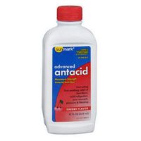 Sunmark Advanced Antacid Liquid Maximum Strength Cherry Flavor - 12 fl oz, Pack of 4