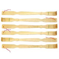 BambooMN 6 Pieces 17" Traditional Bamboo Back Scratchers Backscratchers for Itching Relief, Best Gifts for Pregnant Women and People Who Need Longer Hands