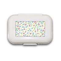 Colorful Music Notes Pill Box,Pill Organizer Case for Purse Daily/Weekly Unique Design and Large Compartments Medicine Case, Pill Box for Pocket or Purse