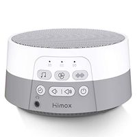 HIMOX White Noise Machine, Sleep Sound Machine with 24 Soothing Sounds & 3 Timers for Sleeping & Relaxation, Portable Sleep Sound Therapy for Baby, Kids, Adults, Home, Office, Travel (Grey&White)