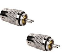 2 Astatic Pl259 UHF Cb Ham Radio Coax Cable Connector Rg8u Rg213 Wire