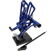 Frames & Fittings CNC Del Motociclo Pedane Regolabili Posteriori Set Spina Del Piede for Kawasaki ZX14R ZX 14R ABS 2012 2013 2014 2015 2016 - (Color: Blue)