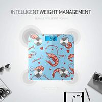 Bluetooth Home Scale Animation Cartoon Seafood Food Shrimp Scale for Body Weight Body Fat Composition Monitor Analyzer with Smartphone App for Body Management-396 Lbs