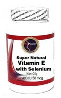 Super Natural Vitamin E 400 IU/50 mcg (Non-Oily) 100 Capsules # BioPower Nutrition