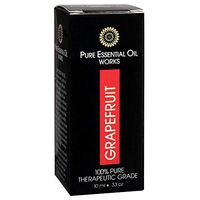 Pure Essential Oil Works Grapefruit Oil, 100% Pure, Natural, Paraben-Free and Therapeutic Grade with Dropper.33 Ounces