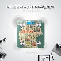 Collection with National Landmarks and Symbols Map Digital Bath Scale Smart Weigh Scale Digital Scale Body Weight Tracks 8 Key Compositions Analyzer Sync with Fitness Apps 400 Lbs