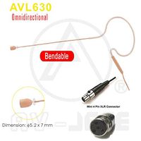 AV-JEFE Mini Beige Color Earhook Microphone (Mini 4 pin XLR Connector/ TA4F)