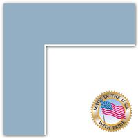 10x10 Aqua Blue / French Blue Custom Mat for Picture Frame with 6x6 opening size (Mat Only, Frame NOT Included)
