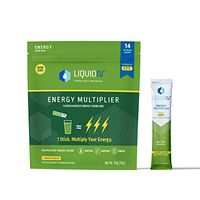 Liquid I.V. Energy Multiplier, Super-Charged Matcha Mix, 9 Essential Vitamins, Natural Caffeine, Easy Open Packets, Supplement Drink Mix, (Lemon Ginger) (14 Count)
