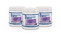 L-arginine Pro, 1 Now L-arginine Supplement - 5,500mg of L-arginine Plus 1,100mg L-Citrulline + Vitamins & Minerals for Cardio Health, Blood Pressure, Cholesterol, Energy (Berry, 3 Jars)