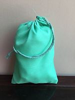 Cotton Single Drawstring Muslin Bags 5"x7"-25 Count Pack(Green Color)