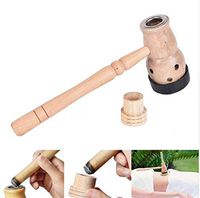 WellieSTR 1PC Moxa Mugwort Moxibustion Box Wooden Gourd Device Massage Burner Roll Tool Wooden Healing Tool