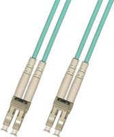 15 Meter 10Gb OM3 Multimode Duplex Fiber Optic Cable (50/125) - LC to LC - Aqua