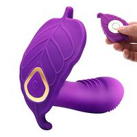 Qksky 12 Frequency USB Rechargeable Heating Butterfly Toy for Women Couple