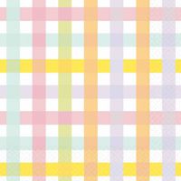 amscan Colorful Gingham Lunch Napkins - 16 ct