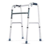 Folding Aluminum Alloy Handicapped Walker Four-Foot Crutches for The Elderly Helper handrail Adjustable Adjustable Walking aids