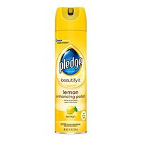 Pledge Multisurface Furniture Polish Spray, Works on Wood, Granite, and Leather, Shines and Protects, Lemon, 9.7 oz