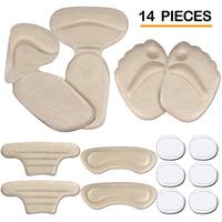 Heel Grips, High Heel Pads, Heel Inserts, High Heel Forefoot Cushion, Blister Prevention High Heel Insoles, High Heel Liners, Anti Slip Heel Shoe Cushion Inserts, Heel Snugs for Women (Beige)