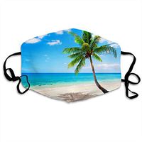 MOSDELU Tropical Beach Comfortable Adjustable Funny Pattern Facial Decorations for Women and Men