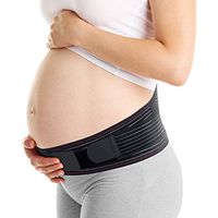 ORTONYX Maternity Support Belt - Back, Pelvic, Hip, Abdomen, Sciatica Pain Relief - Pregnancy Brace - L/XXL Black