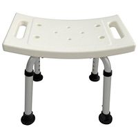 Shower Stool Ergonomic shower stool with adjustable Height Bath Stool Shower Seat Chair Non-slip , milk white