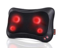 Back Massager Neck Massager Massage Pillow with Heating Function – 2 Keys Control with Net Cover Kneading Massager, Relieve Muscle Pains Soreness Fatigue at Home Office Car, Best Gifts for Parents