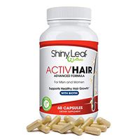 ActivHair DHT Blocker Hair Growth Supplement With Saw Palmetto, Zinc, Biotin, 60 Veggie Capsules, Prevent Hair Loss, Stimulate Follicles, for Hair Thickening and Regrowth by Shiny Leaf (1 Pack) (1 Pc)