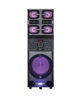 Axess Pabt6027 Bluetooth PA Speaker, Loud Party Speaker with 5 Speakers, LED Disco Lights, USB - Aux - FM - Mic & Guitar Inputs, Bass-Treble Control, X-Bass, Remote Control