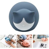 LOSFPVR Hot Water Bag Silicone Cute Cat Hot Water Bottle Hand Warmers Microwave Heating Bottle Portable Warm Hand Treasure Gift for Birthday, Christmas, Valentine's Day (Blue)