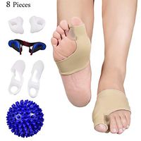 FACAI Bunion Corrector Toe Straightener Day, Hallux Valgus Sleeves Gel Bunion Corrector Kit Toe Protectors Straightener with Toe Stretcher Exerciser for Day and Night Bunion Relief