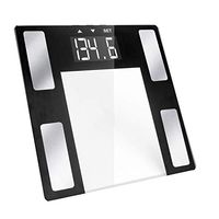 Vivitar PS-V163-S Body Analysis Digital Bathroom Scale With An Easy To Read LCD Display Wireless Weight Smart Body Fat Scale Sleek Tempered Glass Platform, Large Display, 400 Pounds, Silver
