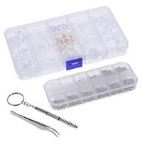 SUPVOX Eyeglass Glasses Repair Tool Kit Screw Nut Nose Pad with Micro Screwdriver Tweezer for Sunglass Spectacles