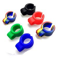 ICYANG 6 Pcs Cigarette Holder, Soft Silicone Hands Free Cigarette Finger Ring Holder to Protect Your Finger Turn Yellow for Console Gamers, Musicians, Drivers and All Smokers