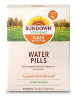 Sundown Naturals Natural Water Pills Herbal Supplement Tablets, 60-Count