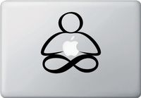 Lotus Position Infinity - Macbook or Laptop Vinyl Decal (Black) Copyright © Yadda-Yadda Design Co.