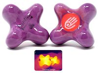 Sublime (Amethyst)(Set of 2) Synergy Stone - Contoured Hot Stone Massage Tools - Deep Heat for Muscle Tension Relief - Relaxing and Therapeutic - Ultra-Smooth for on Skin with Oil or Over Clothes