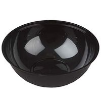 BalsaCircle 8 pcs 4 qt Black Plastic Round Bowls - Disposable Wedding Party Catering Tableware