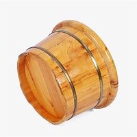 Foot Tub ，Rounded Edge Wooden Tub,Foot Spa Wooden Tub,Solid Wood Foot Soaking Bucket，Cedar Foot Bath Barrel, Massager
