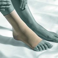 Bort 1450 ActiveColor® Ankle Support ankle brace under sleeve Elastic Ankle Brace| Foot Support Protection Bandage to Prevent Ankle Sprains in Gymnastics, Dance, Tumbling, Yoga, Pilate (Medium, Beige)