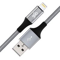 360 Electrical 360650-TU Habitat 4ft Premium Braided Charging Cable with Lightning Connector - MFi Certified for iPhone and iPad - Modern-Tungsten