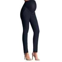 ❤Ywoow❤ Elastic Belly Protection Maternity Pregnant Leggings Pants Trousers Pencil Pants (S, Navy)