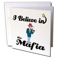 3dRose I Believe In Mafia Greeting Cards, 6" x 6", Set of 12 (gc_105333_2)