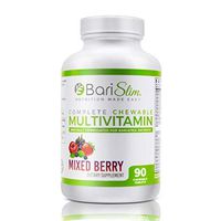 BariSlim Complete Chewable Bariatric Multivitamin - 45 mg of Iron - Bariatric Vitamin and Supplement for Post Bariatric Surgery Including Gastric Bypass and Gastric Sleeve - 90 Chewables - Mixed Berry