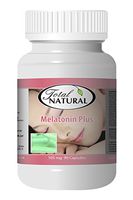 Melatonin Plus 150mg 90 Count Bottle of Capsules [1 Bottle] by Total Natural, Safe and Natural Sleep Promoting Health Supplement for Men and Women, GMP Premium Ingredients