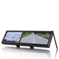 BW Bluetooth Rearview Mirror with Built-in GPS Navigation - Black