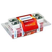Philips Power Alkaline Battery 9V 8-Value Pack (6LR61P8P/27)